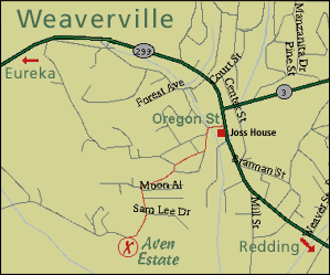 Local map of Weaverville